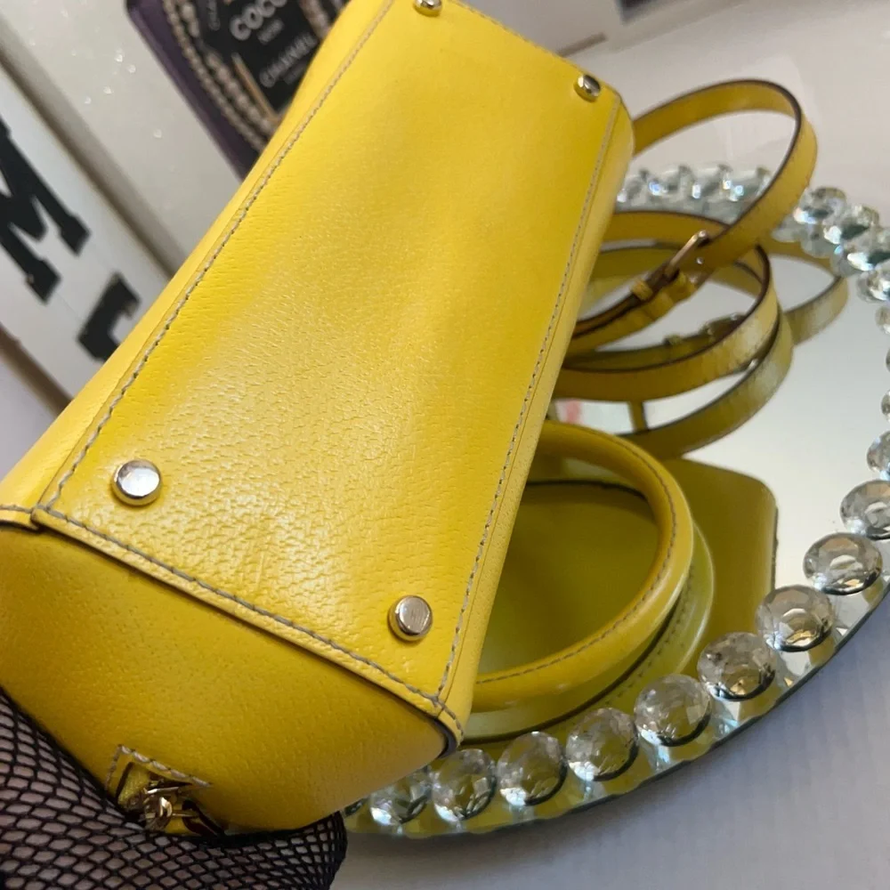 KATE SPADE  Alessa Wellesley yellow leather Satchel Crossbody or Handbag